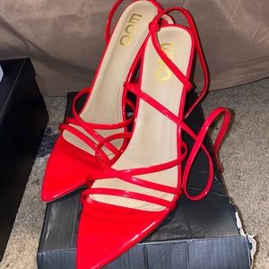 Red Strap Heels